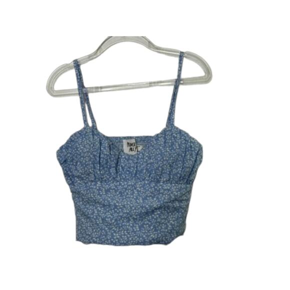 Princess Polly Tiarnie Top Blue Floral Print Size 2 - Picture 1 of 7